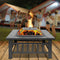Premium 32-Inch Multifunctional Iron Fire Pit with Integrated BBQ Grill and Ice Cooler
