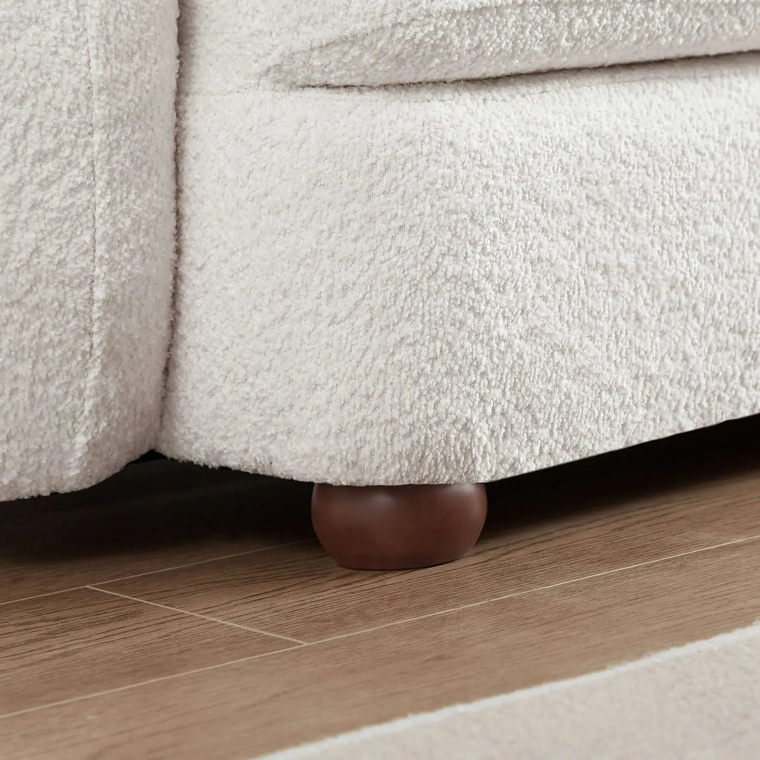 Paton Boucle Fabric Sofa Cream