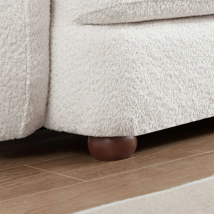 Paton Boucle Fabric Sofa Cream