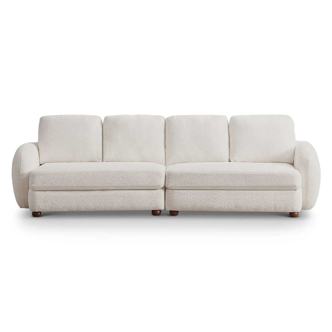 Paton Boucle Fabric Sofa Cream