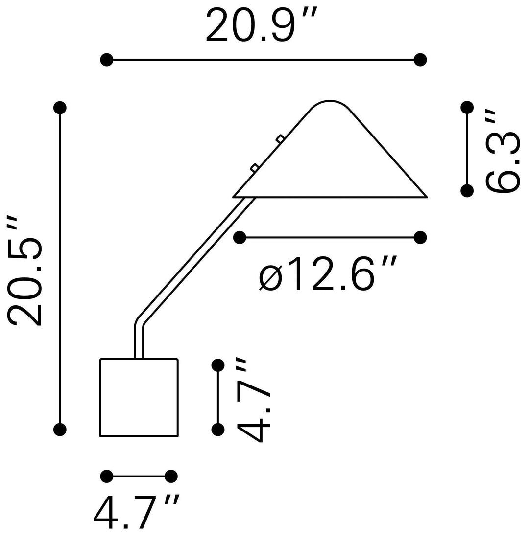 Pike Table Lamp Black & White