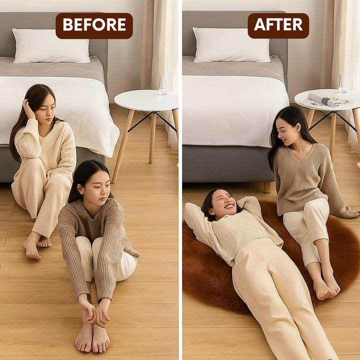 Fluffy Round Imitation Wool Area Rug – Plush Modern Cozy Accent | Living Room & Bedroom Carpet | Trufairs