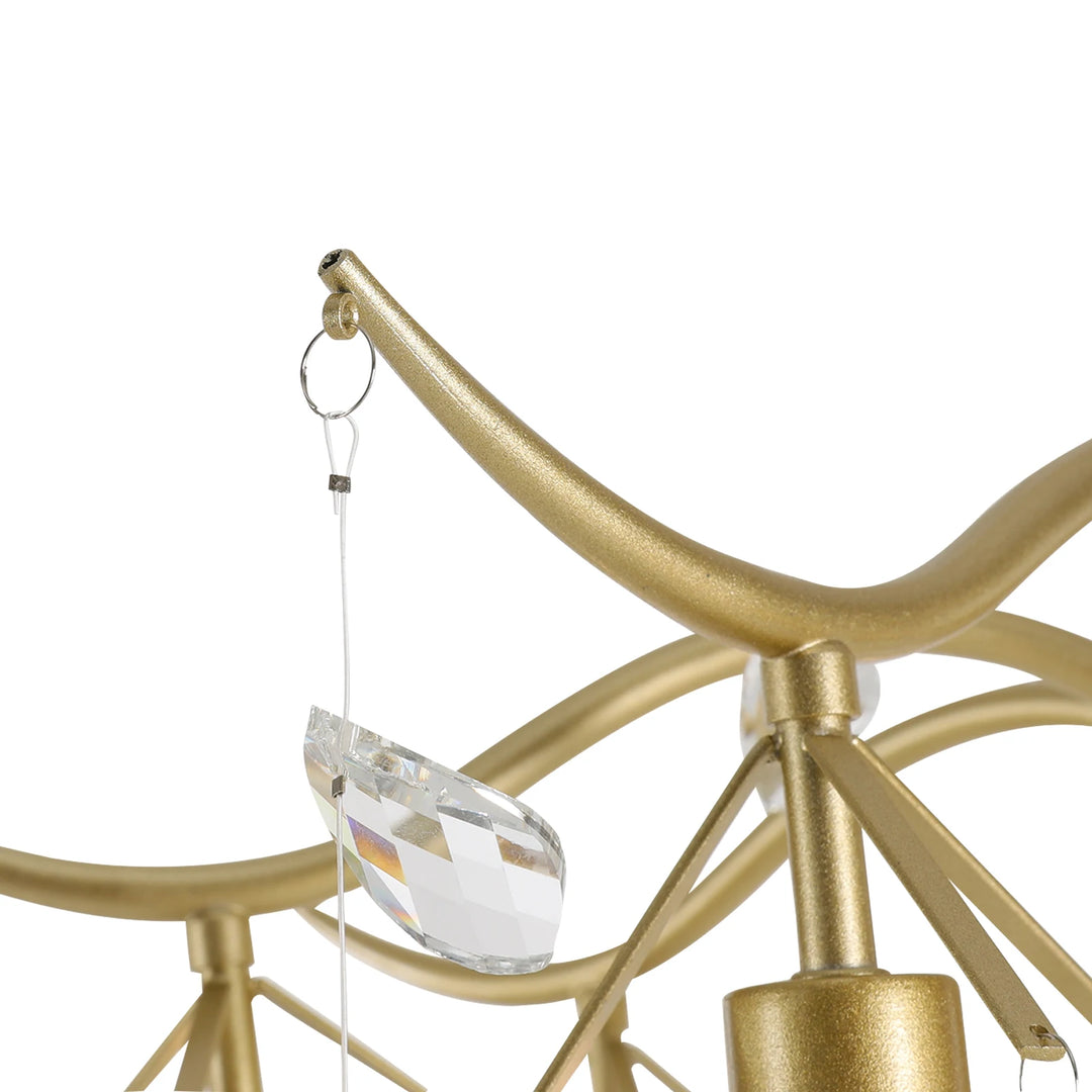 9-Arm Modern Crystal Pendant Lamp LED Chandelier Ceiling Lamp Chandelier Classic Metal For Bedroom Living Room  90*100cm