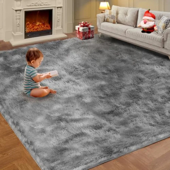 Large Shag Rugs 9X12 Plush Fuzzy Area Rugs for Living Room Large Shag Fluffy Bedroom Carpet Furry Rugs for Girls Boys Room Extr