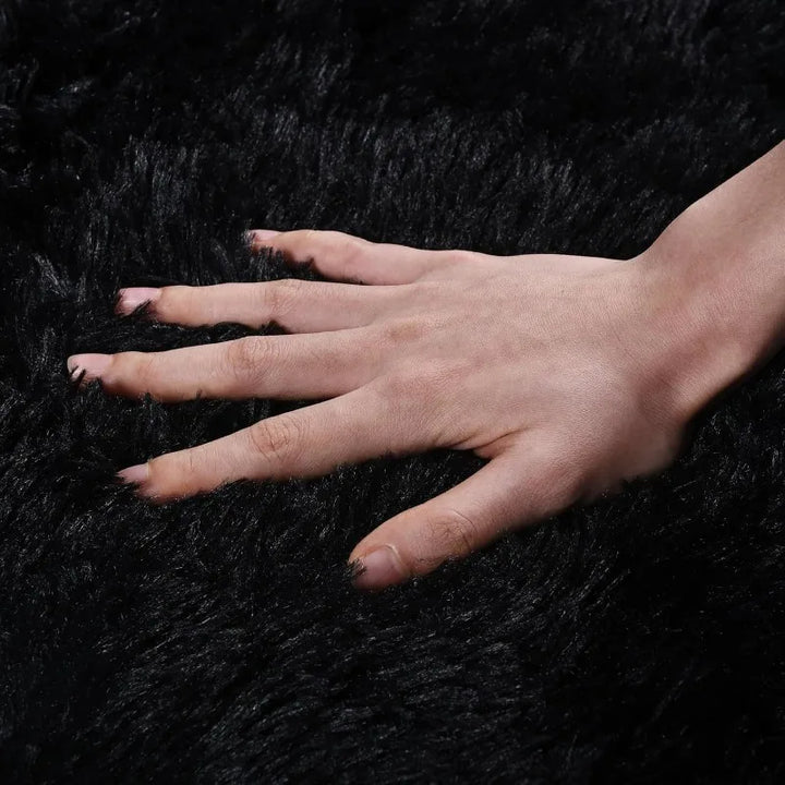 8x10 Area Rugs for Living Room, Ultra Soft Large Shag Black Bedroom Rug Upgrade Non-Slip Plush Modern Fluffy Carpet for Kids Boy