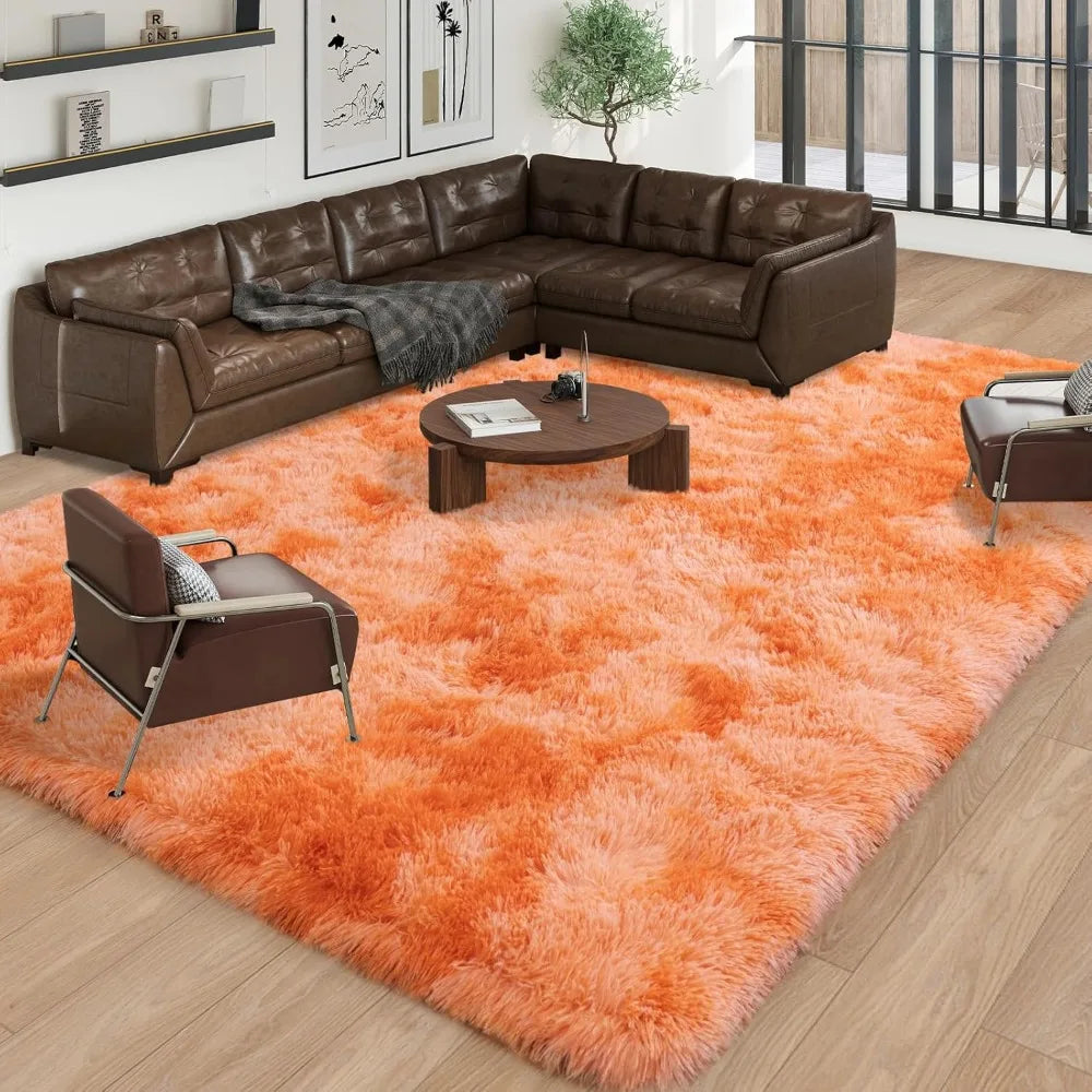 Spacious 8x10 Rugs for Living Spaces, Plush Carpets for Kids' Rooms, Stylish Soft Shag Rugs for Bedrooms, Non-Slip