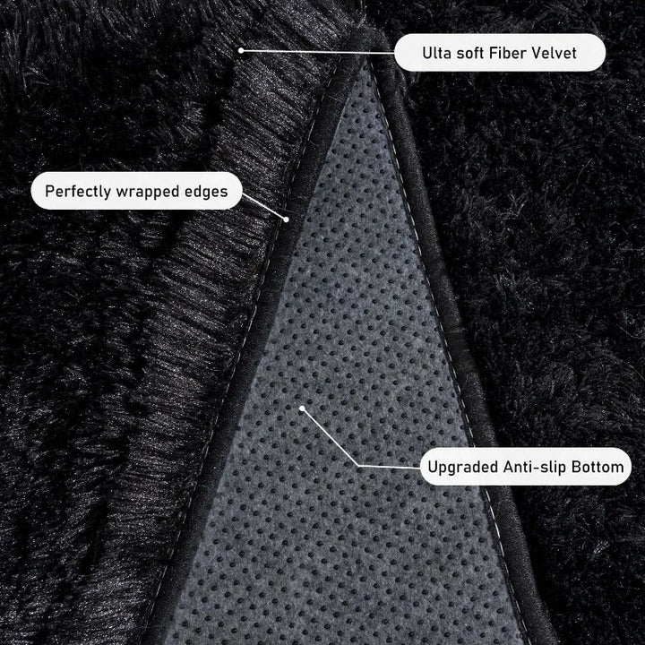 8x10 Area Rugs for Living Room, Ultra Soft Large Shag Black Bedroom Rug Upgrade Non-Slip Plush Modern Fluffy Carpet for Kids Boy