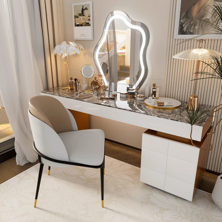 LUVODI Luxury Set Of 2 Dining Chairs Kitchen Accent Leisure Microfiber Leather Living Room Chairs for Dining,Kitchen,Study Room