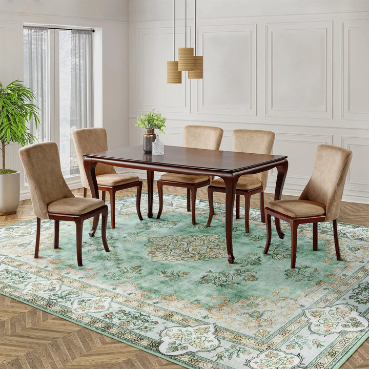 Area Rugs for Living Room Elegant Floral Traditional Faux Wool Area Rug