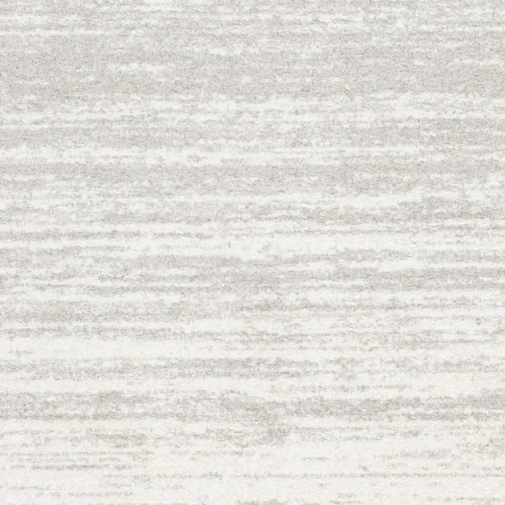 Large 8x10 Modern Ombre Rug - Ivory and Silver, Non-Shedding, Easy to Clean