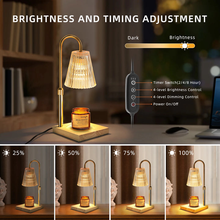 Candle Heating Lamp With Adjustable Height Electric Candle Heating Light with Timer Suitable For Scented Large Cans Of Candles