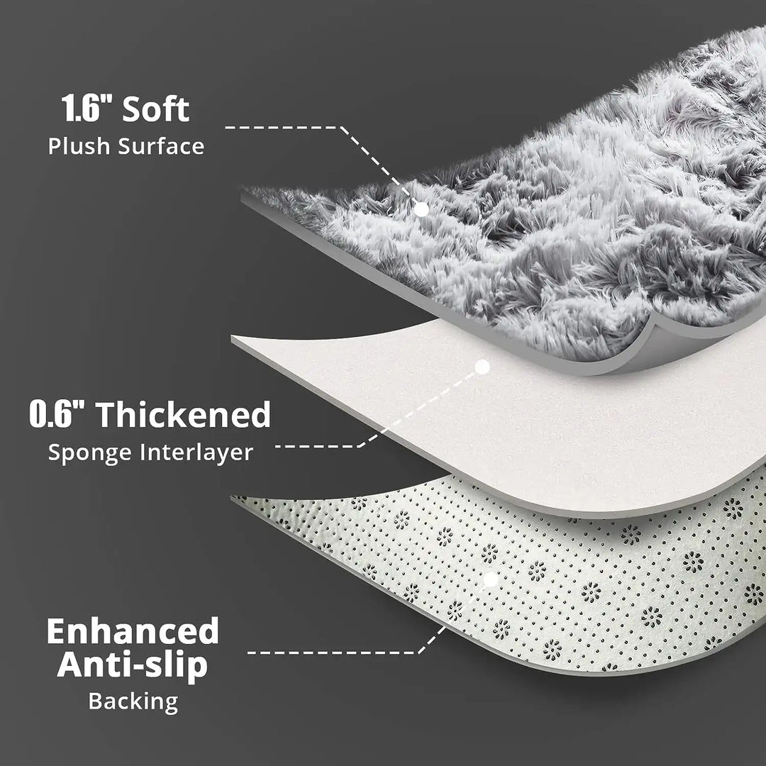 Area Rug Living Room Photography Mat 5ft x 8ft Ultra Shag Area Rug Fluffy Rug Soft Fuzzy Non-Slip Carpet Mat Home Decor