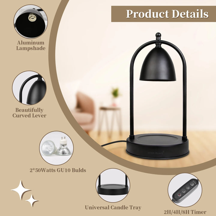 Candle Heating Lamp With Adjustable Height Electric Candle Heating Light with Timer Suitable For Scented Large Cans Of Candles