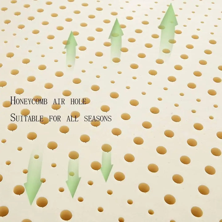 100% Natural Latex Mattress Soft Body Massage Mattress 7-Zone Comfort Queen Size Medium Firm 5cm Thick