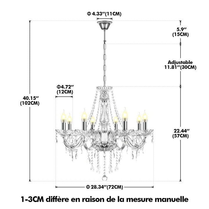 Classic 6 Lights Tassels Chandelier 6 Arms Crystal Lustre Light Modern Ceiling Light Lamp Lighting For Living Room Dining Room