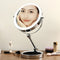 8 Inch Makeup Mirror With Light Lamp 5/7/10X Magnification 3 Color Lights,Adjustable Brightness Height Standing Cosmetic Mirror