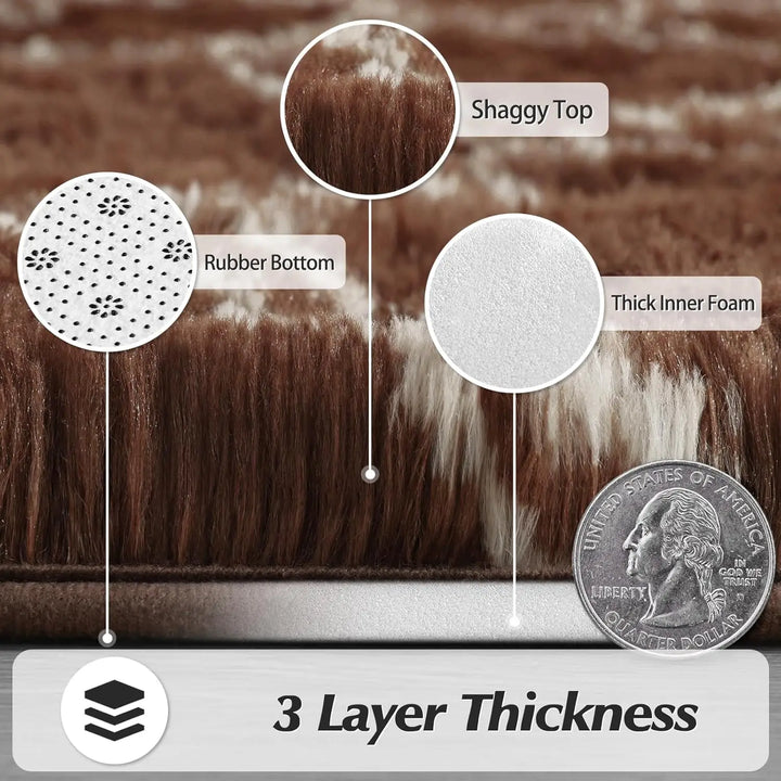 Large Shag Area Rugs for Bedroom Super Soft Plush Fluffy Carpets Living Room Rug Non-Slip Indoor Floor Rug for Kids Nursery Girl