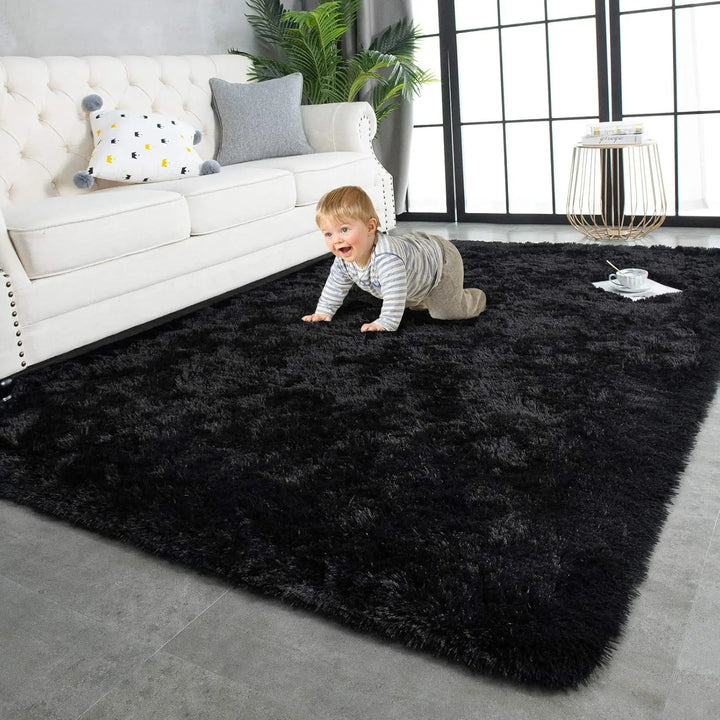 Super Soft Shaggy Rugs Fluffy Carpets 9x12 Feet, Indoor Modern Plush Area Rugs for Living Room Bedroom Nursery Home Decor
