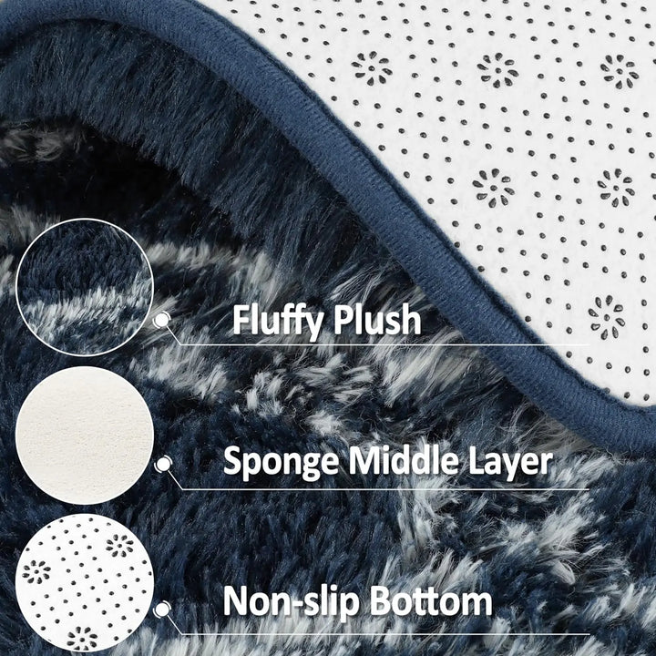 Large Shag Area Rugs for Bedroom Super Soft Plush Fluffy Carpets Living Room Rug Non-Slip Indoor Floor Rug for Kids Nursery Girl