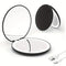 LED Travel Makeup Mirror, Lighted Compact Make Up Mirror With One Side Enlarged, 2X/5X Magnification, Handheld, Double Sided, Po