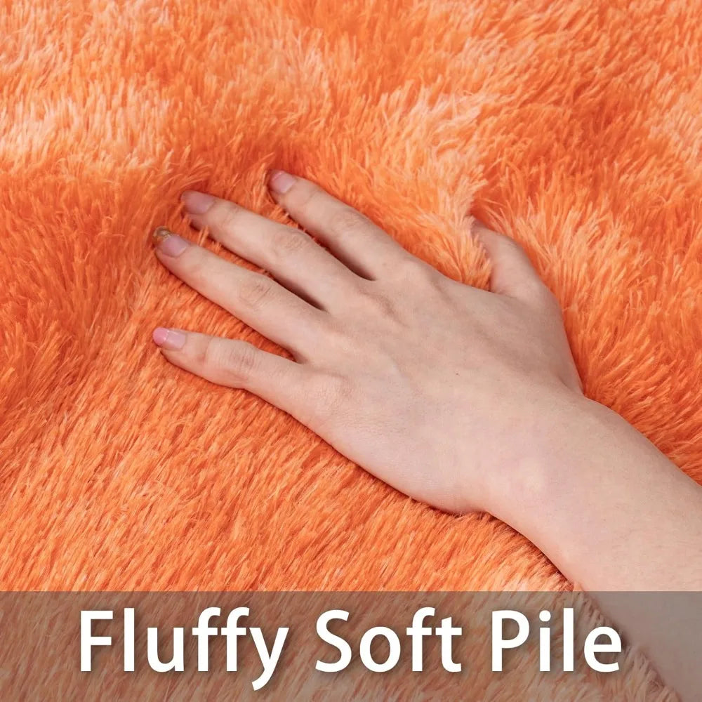 Spacious 8x10 Rugs for Living Spaces, Plush Carpets for Kids' Rooms, Stylish Soft Shag Rugs for Bedrooms, Non-Slip