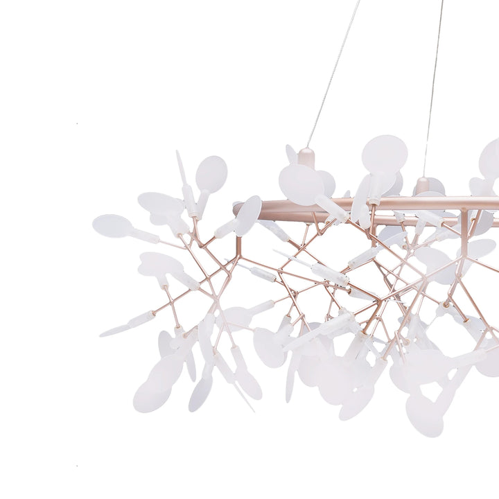 40W Modern Ceiling Mounted Chandelier 135* LED Light Beads Rose Gold Chandelier Suitable for Dining Room, Living Room, Bedroom