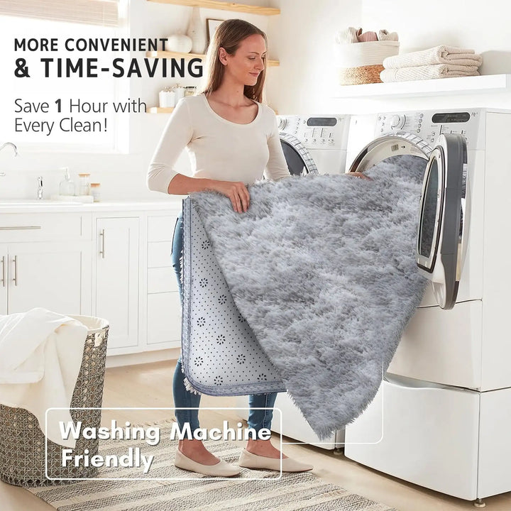 Area Rug Living Room Photography Mat 5ft x 8ft Ultra Shag Area Rug Fluffy Rug Soft Fuzzy Non-Slip Carpet Mat Home Decor