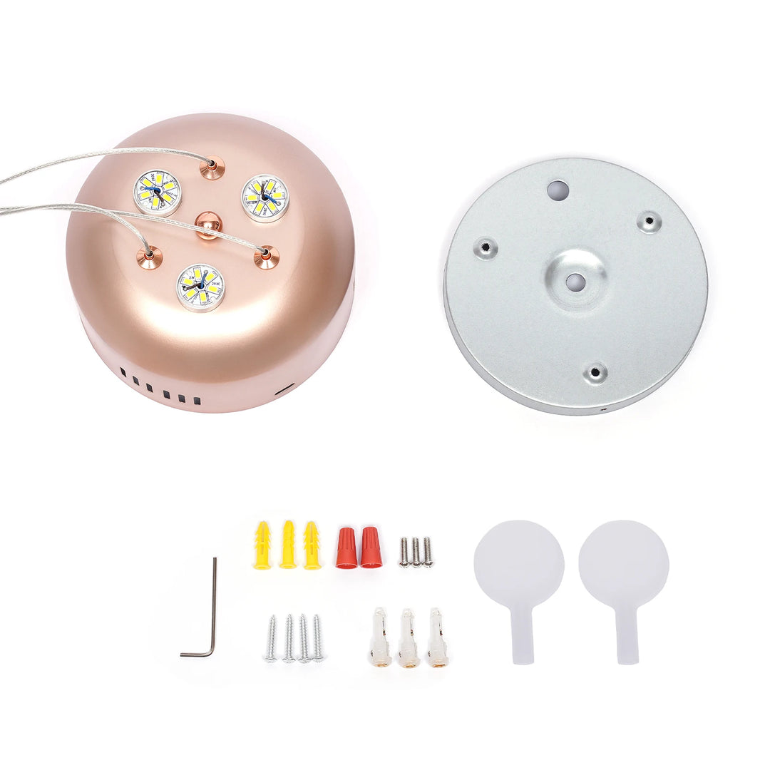 40W Modern Ceiling Mounted Chandelier 135* LED Light Beads Rose Gold Chandelier Suitable for Dining Room, Living Room, Bedroom