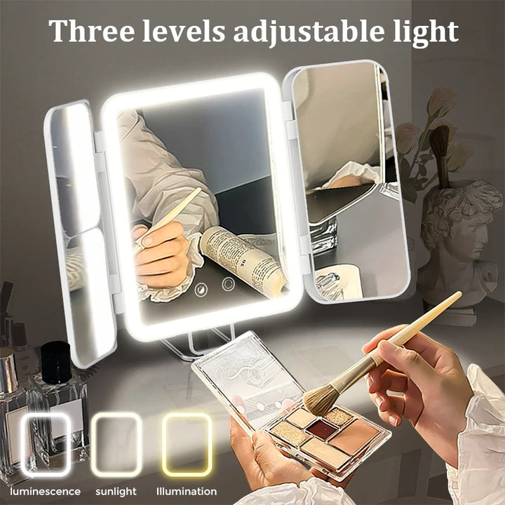 SEJOY Makeup Mirror LED Lights Adjustable, Rechargeable,for Dorm Dressing Fill light Smart Complementary Makeup Mirror