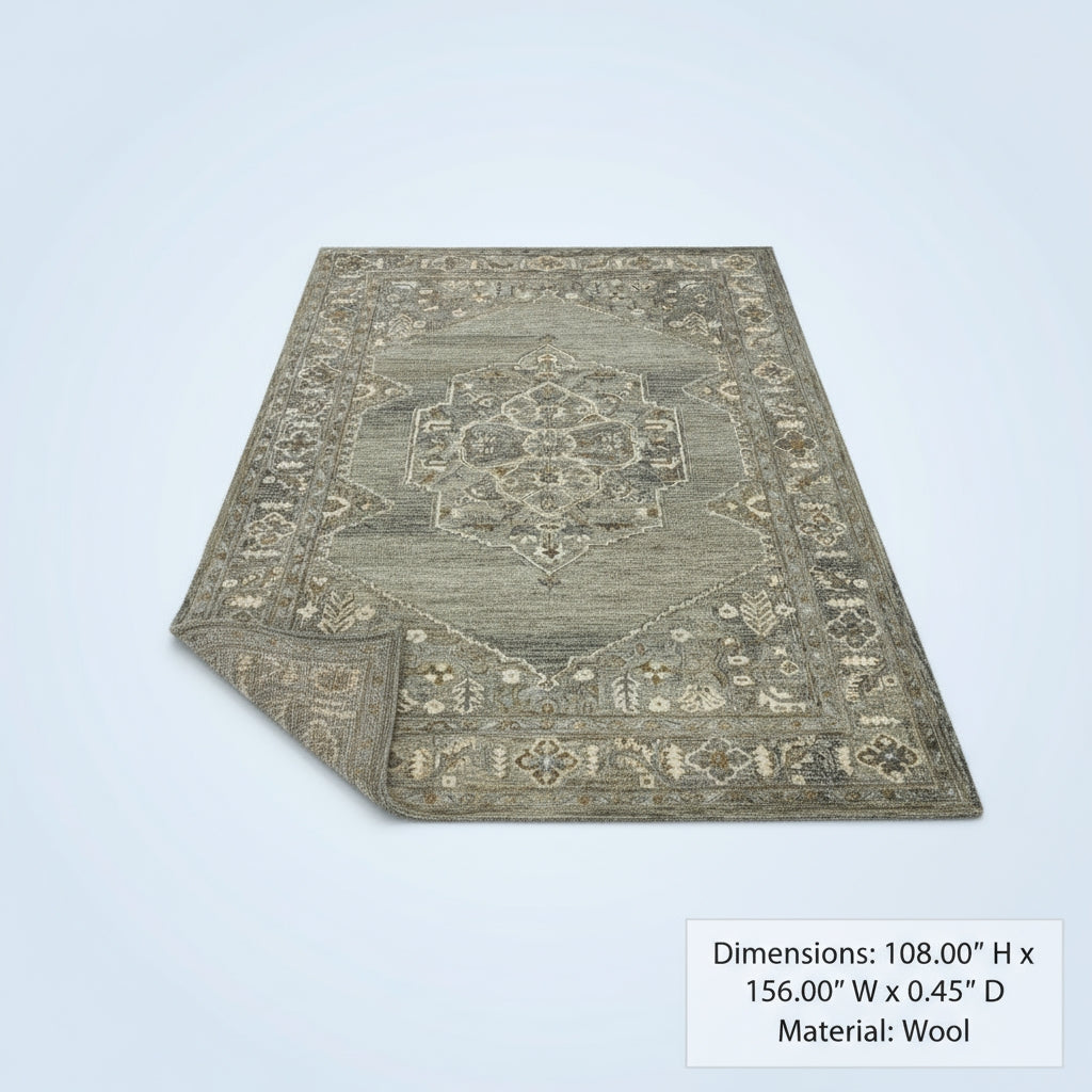 Vestige Kersey Brown Hand-Tufted Wool Blend Area Rug 9'x13'