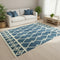 Vista Raton Navy Hand-Hooked Wool Area Rug 9'x13'