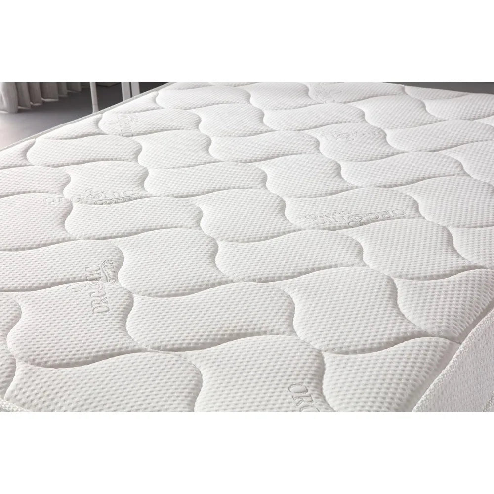 Oliver & Smith 10-Inch King Size Mattress Euro Plush Top with Organic Cotton Cover, Cooling Memory Foam - Pocketed Coils Medium