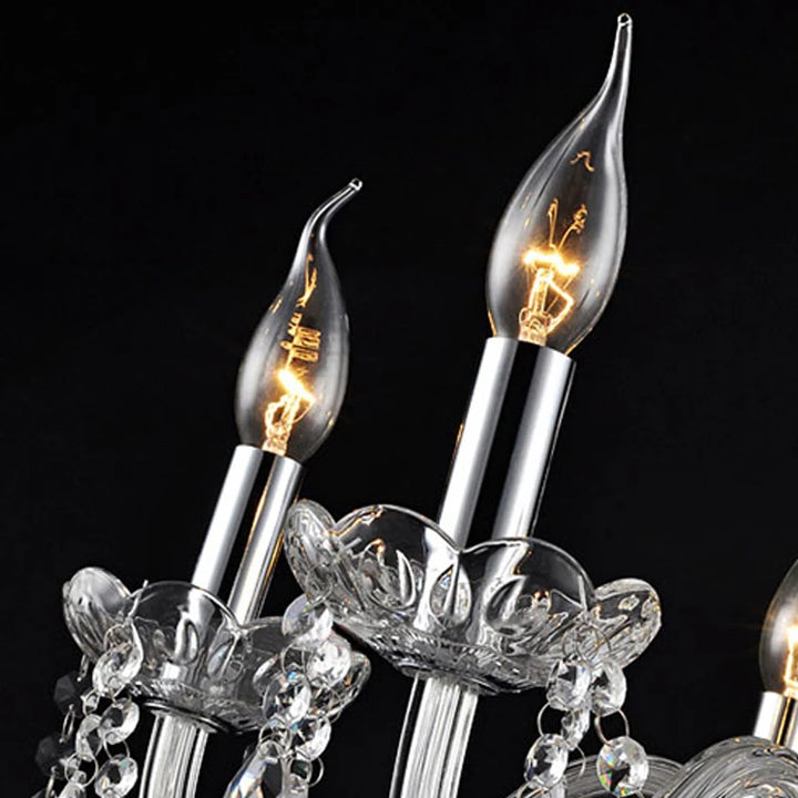 Classic 6 Lights Tassels Chandelier 6 Arms Crystal Lustre Light Modern Ceiling Light Lamp Lighting For Living Room Dining Room