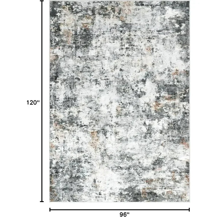 8x10 Area Rugs, Modern Abstract Washable Rug for Living Room, Stain Resistant Non-Shedding Distressed Area Rug