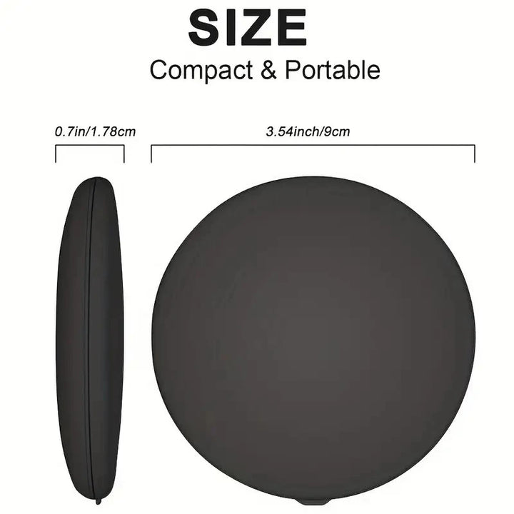 LED Travel Makeup Mirror with 2X/5X Magnification, Portable Lighted Compact Mirror, Double-Sided Folding Design with Enlarged Si