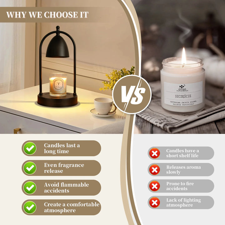 Candle Heating Lamp With Adjustable Height Electric Candle Heating Light with Timer Suitable For Scented Large Cans Of Candles