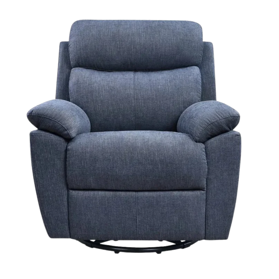 35" Light Gray Fabric Power Recliner With USB