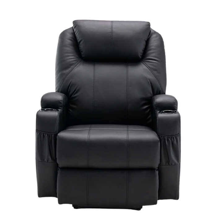 33" Black Power Heated Massage Lift Assist Recliner
