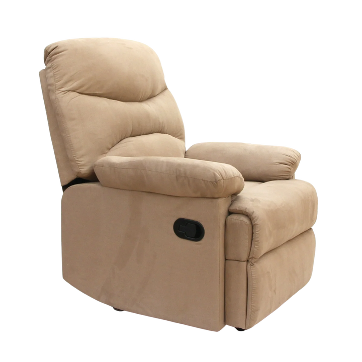 35" Beige Microfiber Recliner