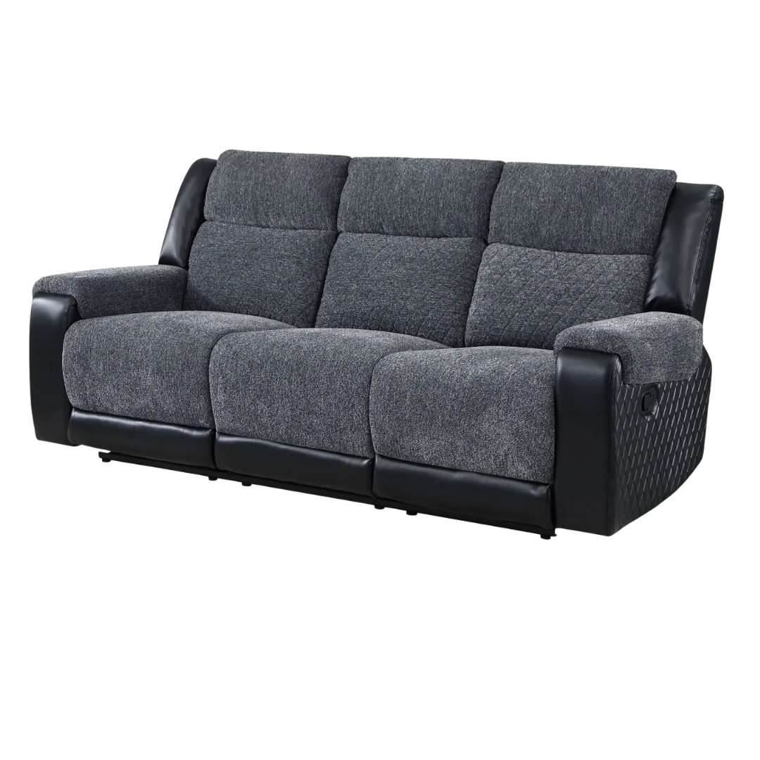 U5914 Grey/Black Recliners Sofa