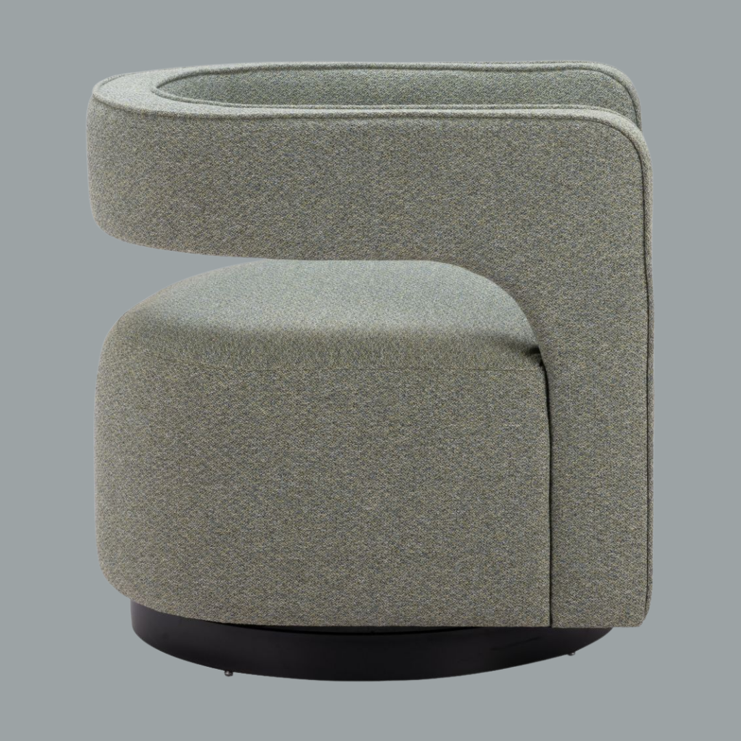Velvet Swivel Accent Chair – Sage Green Elegance | Modern Lounge Seating | Trufairs