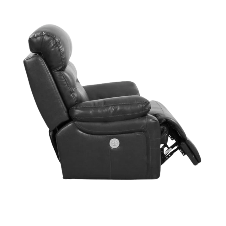 43" Grey Faux Leather Power Recliner Chair