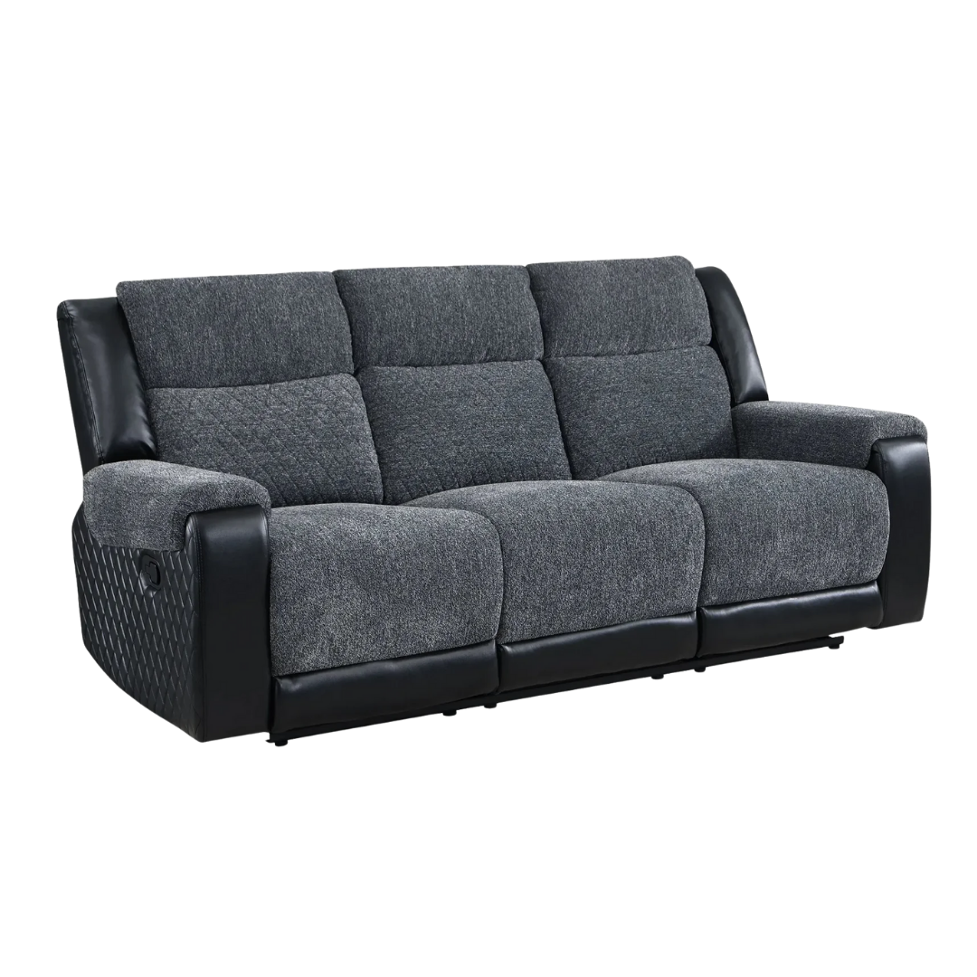 U5914 Grey/Black Recliners Sofa