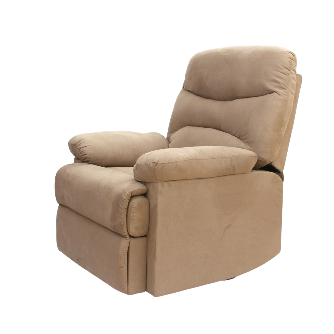 35" Beige Microfiber Recliner