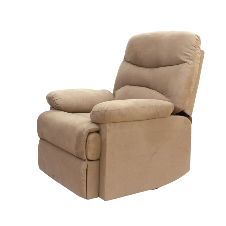 35" Beige Microfiber Recliner