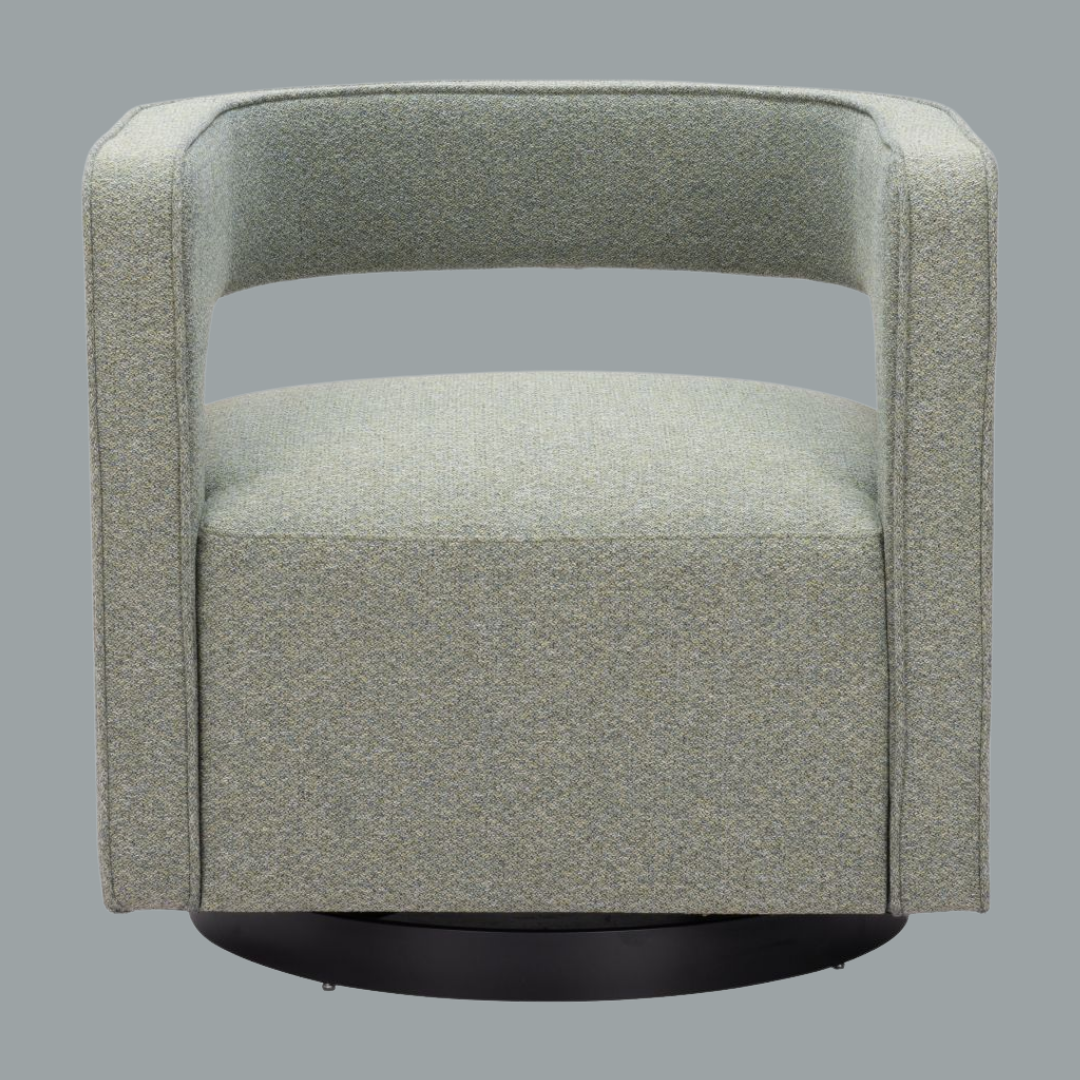 Velvet Swivel Accent Chair – Sage Green Elegance | Modern Lounge Seating | Trufairs
