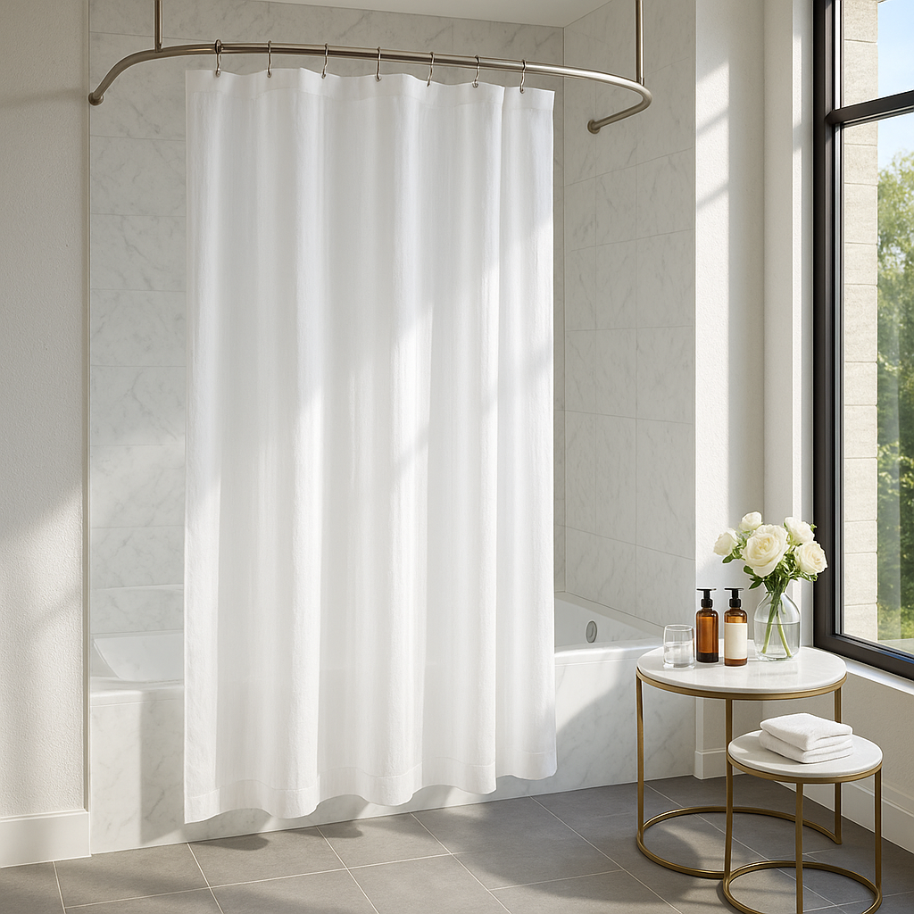 Transparent Bathroom Curtain