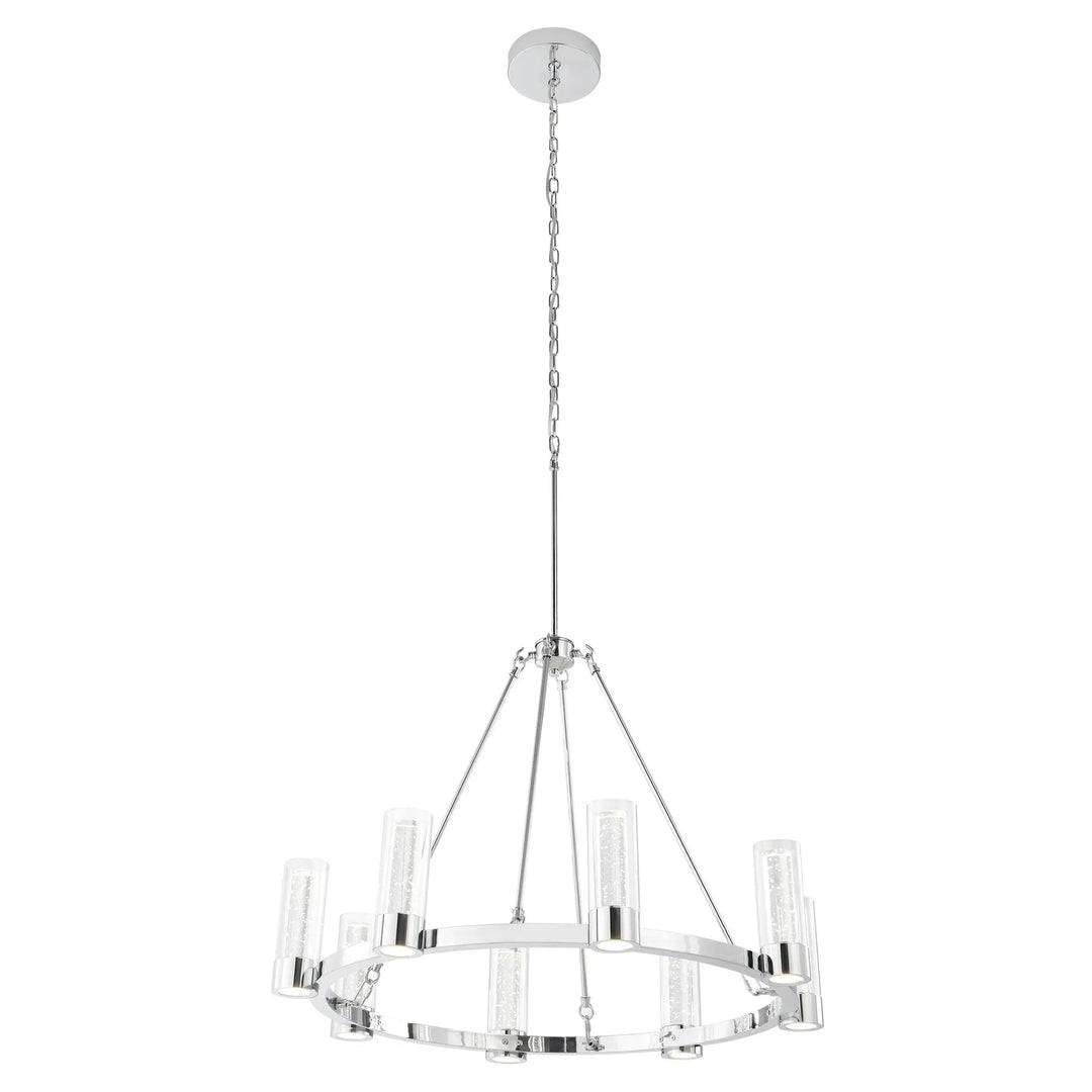 Victory 8 Light Chandelier Chrome