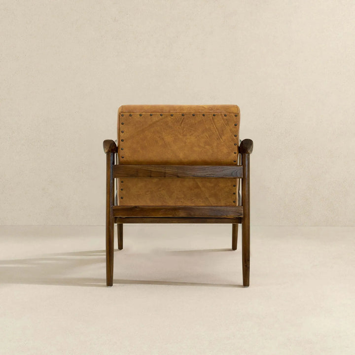 Brandon Antique Tan Leather Lounge Chair