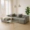 Premium 105.5" Modular Cloud Sectional Sofa - Wrinkle-Resistant Corduroy L-Shape Couch with Tufted Design & No Assembly Required